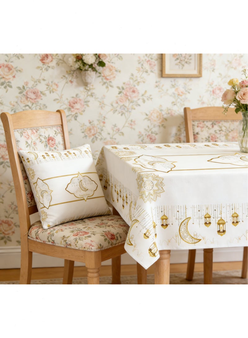 Yoawllty Ramadan Table Runner with Pillow Covers, Including 1PCS Ramadan Table Runner and 4 PCS Ramadan Decorative Pillow Covers for Home Ramadan Decorations - Image 4